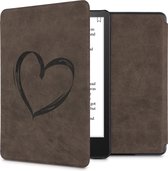 Housse kwmobile pour Amazon Kindle Paperwhite (11. Gen - 2021) - Étui pour liseuse en marron foncé - Motif cerf brossé