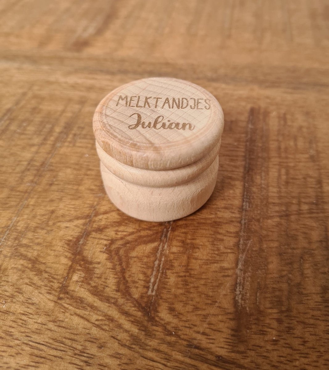 Bewaardoosje | melktandjes | tandendoosje | opdruk: gegraveerd | gepersonaliseerd bewaarpotje | tandenpotje