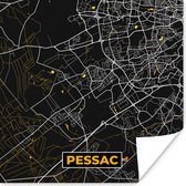 Poster Stadskaart - Frankrijk - Pessac - Frankrijk - Kaart - 75x75 cm - Plattegrond