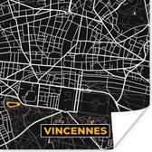 Poster Stadskaart - Frankrijk - Plattegrond - Vincennes - Kaart - 50x50 cm