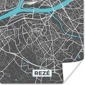 Affiche Rezé - France - Plan de ville - Plan - Plan d'étage - 50x50 cm