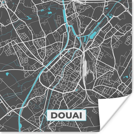 Poster Douai - Frankrijk - Kaart - Plattegrond - Stadskaart