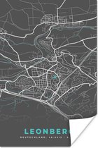 Poster Duitsland – Blauw – Leonberg – Stadskaart – Kaart – Plattegrond - 40x60 cm