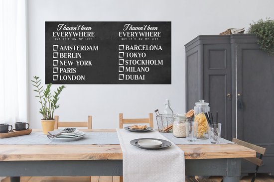 Affiche Proverbes - Citations - Je n'ai pas été partout mais c'est sur ma liste - Berlin - 150x75 cm