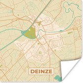 Affiche Plan de la ville - Deinze - Carte - België - Carte - 50x50 cm