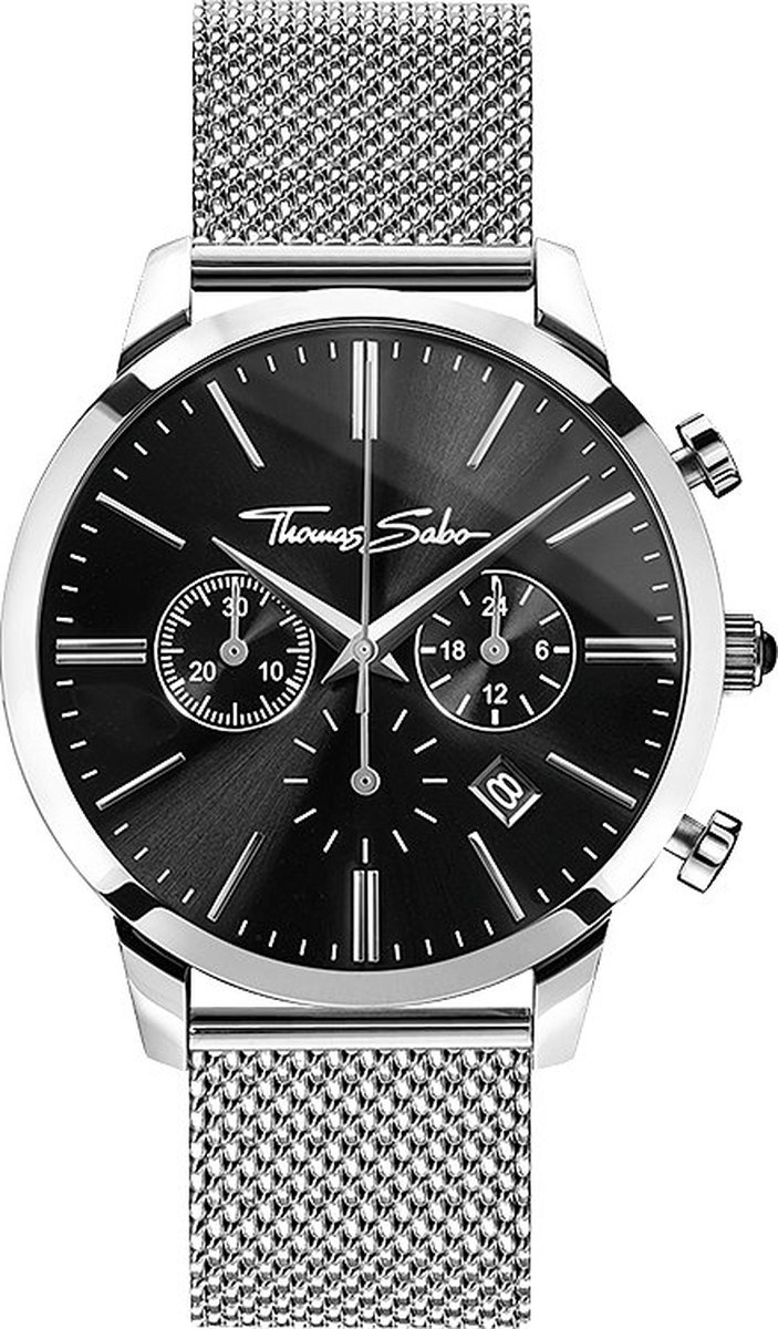 Thomas Sabo Heren horloges Analooge kwarts One Size Zilver Zwart 32002321