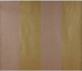 Behang blokstreep bruin/goud - 5617-07