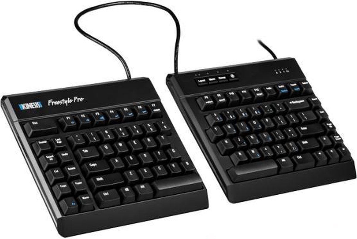 Kinesis Freestyle2 ergonomisch toetsenbord - splitsbaar - programmeerbaar - lichtgewicht - gesplitst - zwart