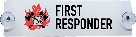 Foto: Autobord brandweer first responder 25cm x 7cm