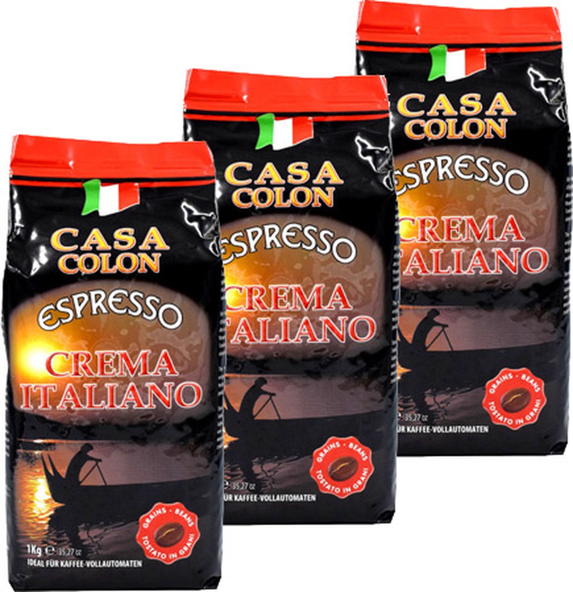 Goedkoopste Casa Colon Crema Italiano - koffiebonen - 3 x 1 kg