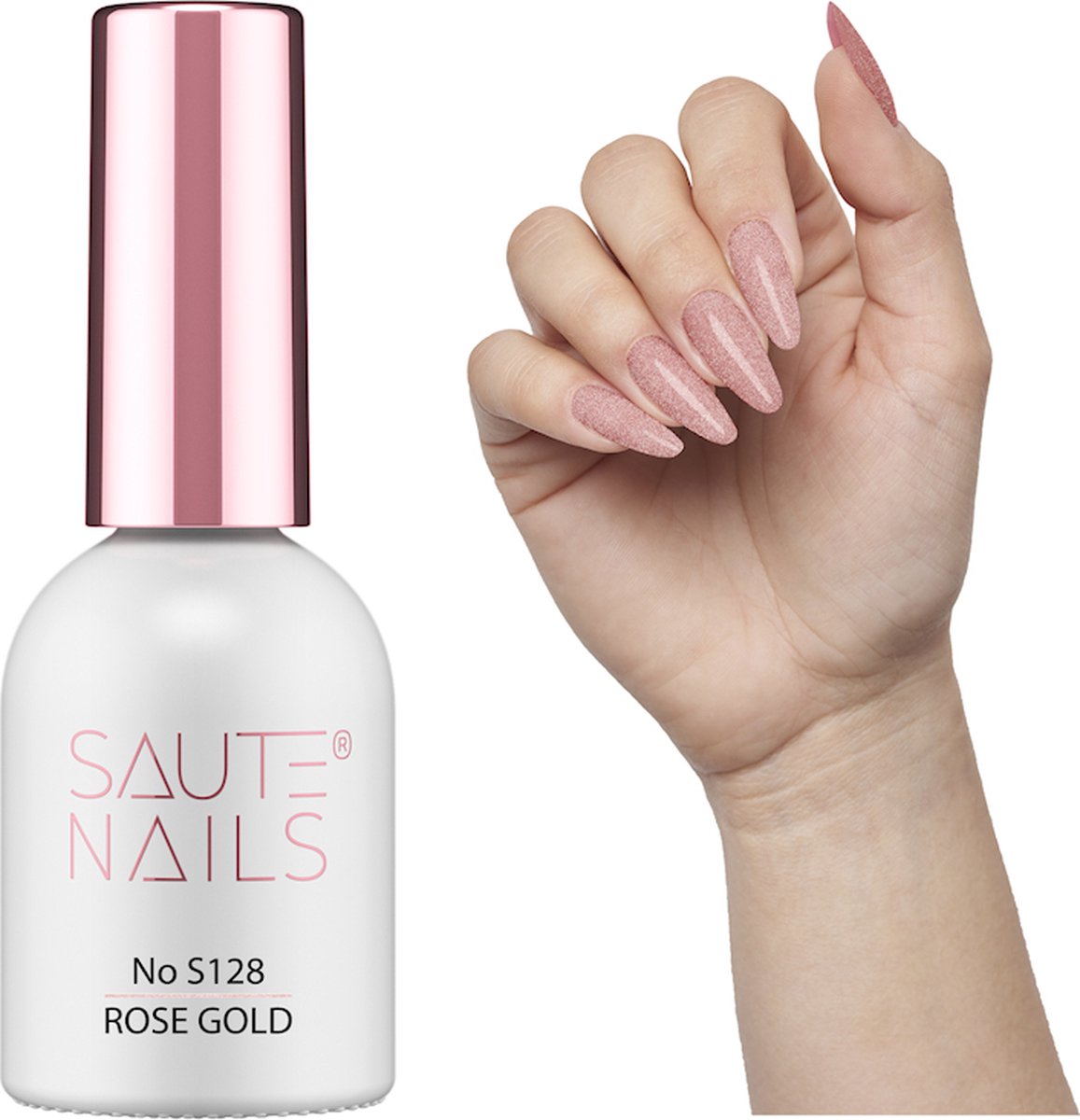 SAUTE Nails Rosé Goud UV/LED Gellak 8ml. - S128 Rose Gold
