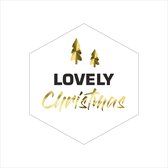 Trendy Sluitstickers - Rol 250 Stuks - "Lovely Christmas" - Etiketten - Sluitzegels