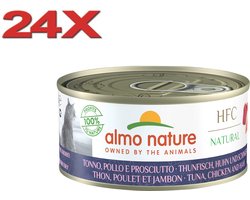 Almo Nature HFC Kattenvoer - Tonijn, Kip & Ham - 24x150gr