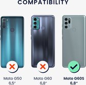 kwmobile telefoonhoesje geschikt voor Motorola Moto G60S - Set van 1 - Flexible case voor smartphone van TPU - design