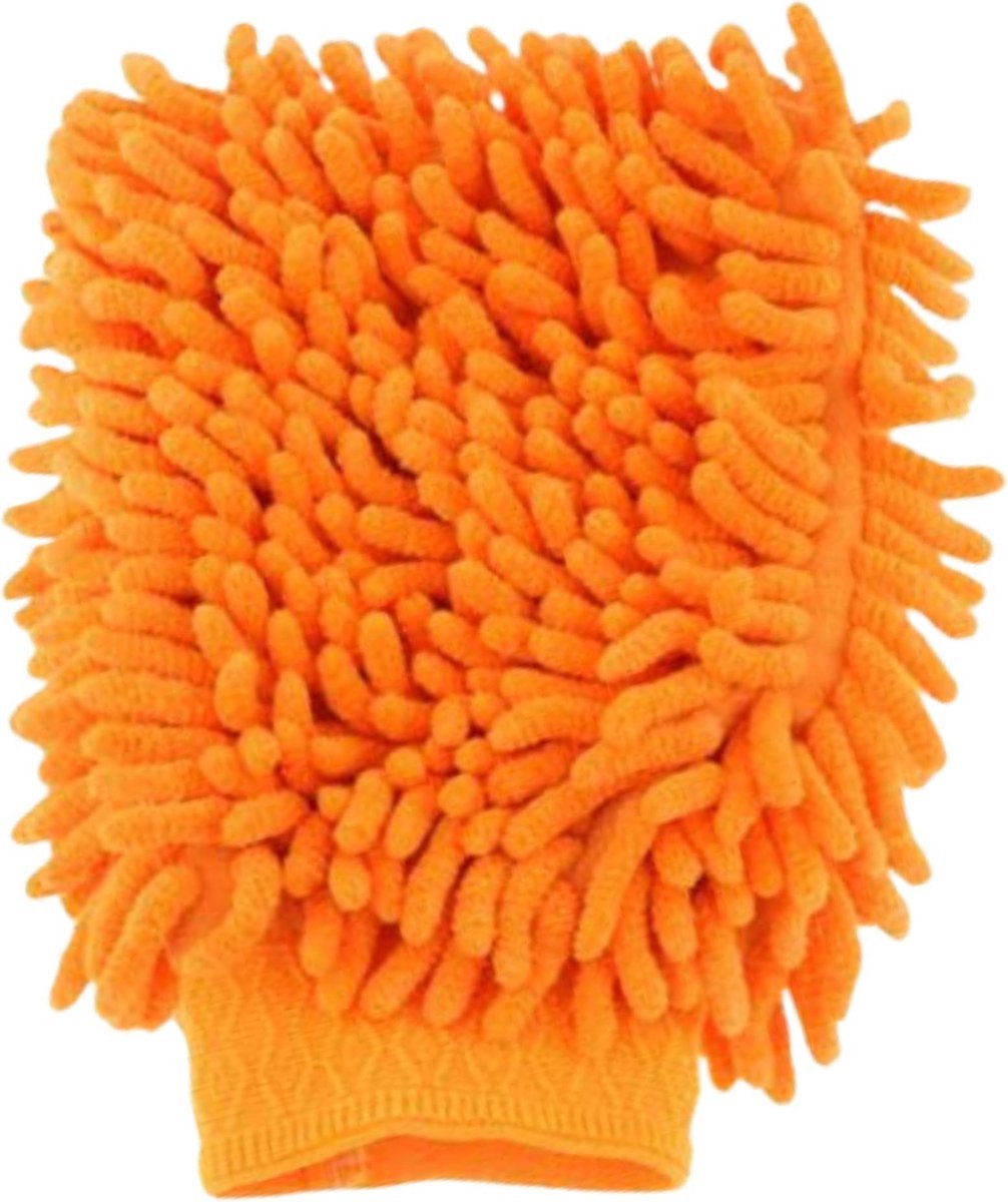 Jumada's Dubbelzijge schoonmaak handschoenen - Microvezel - Schoonmaken - Handschoenen - Oranje - 2 stuks