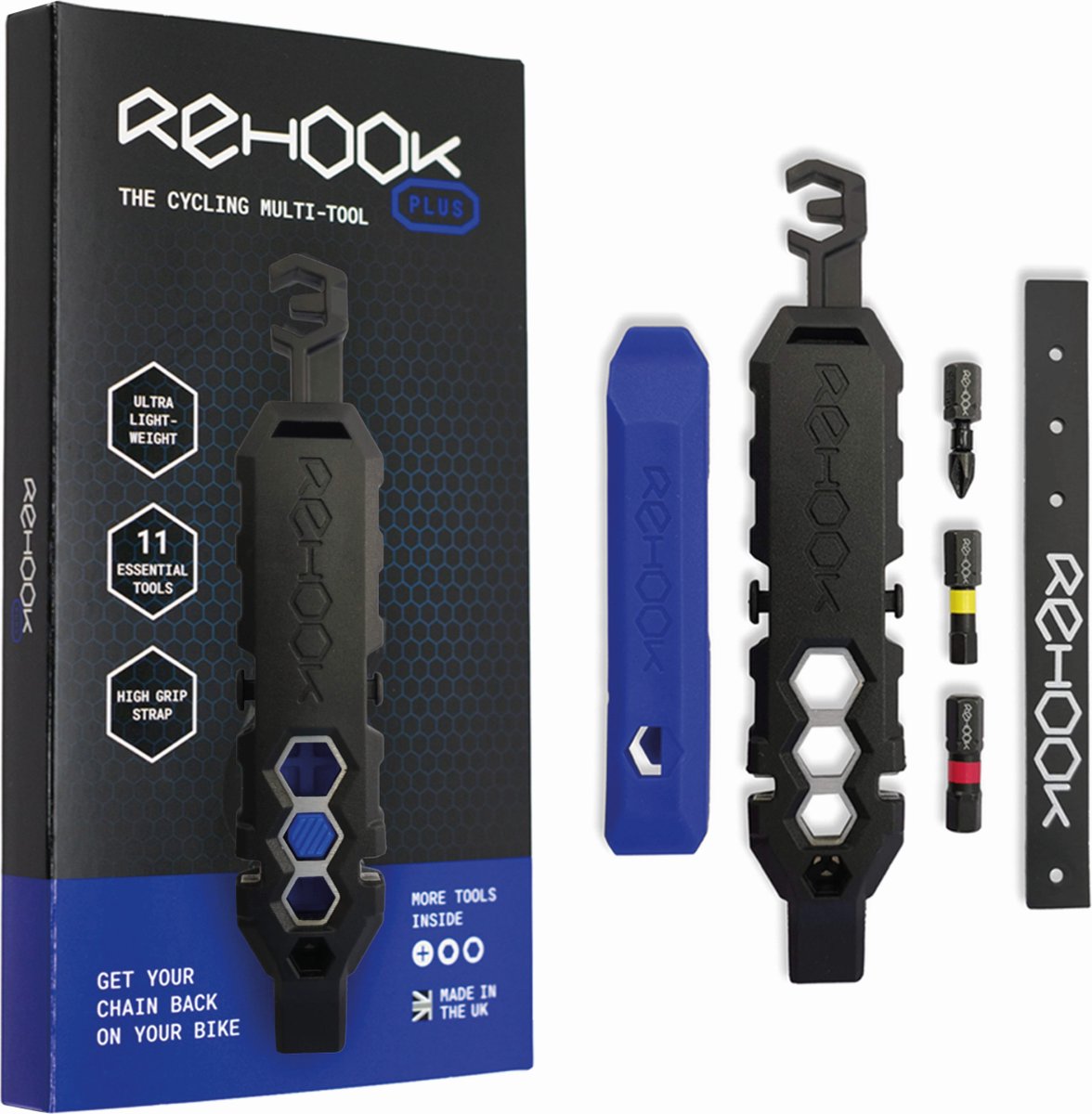 Rehook Plus Multi Tool 11-delig | cycling | fiets | toolkit | gereedschap | onderweg | fietsreparatie | Pocket Tool | Racefiets | MTB | Toerfiets | Ebike | Fietsen