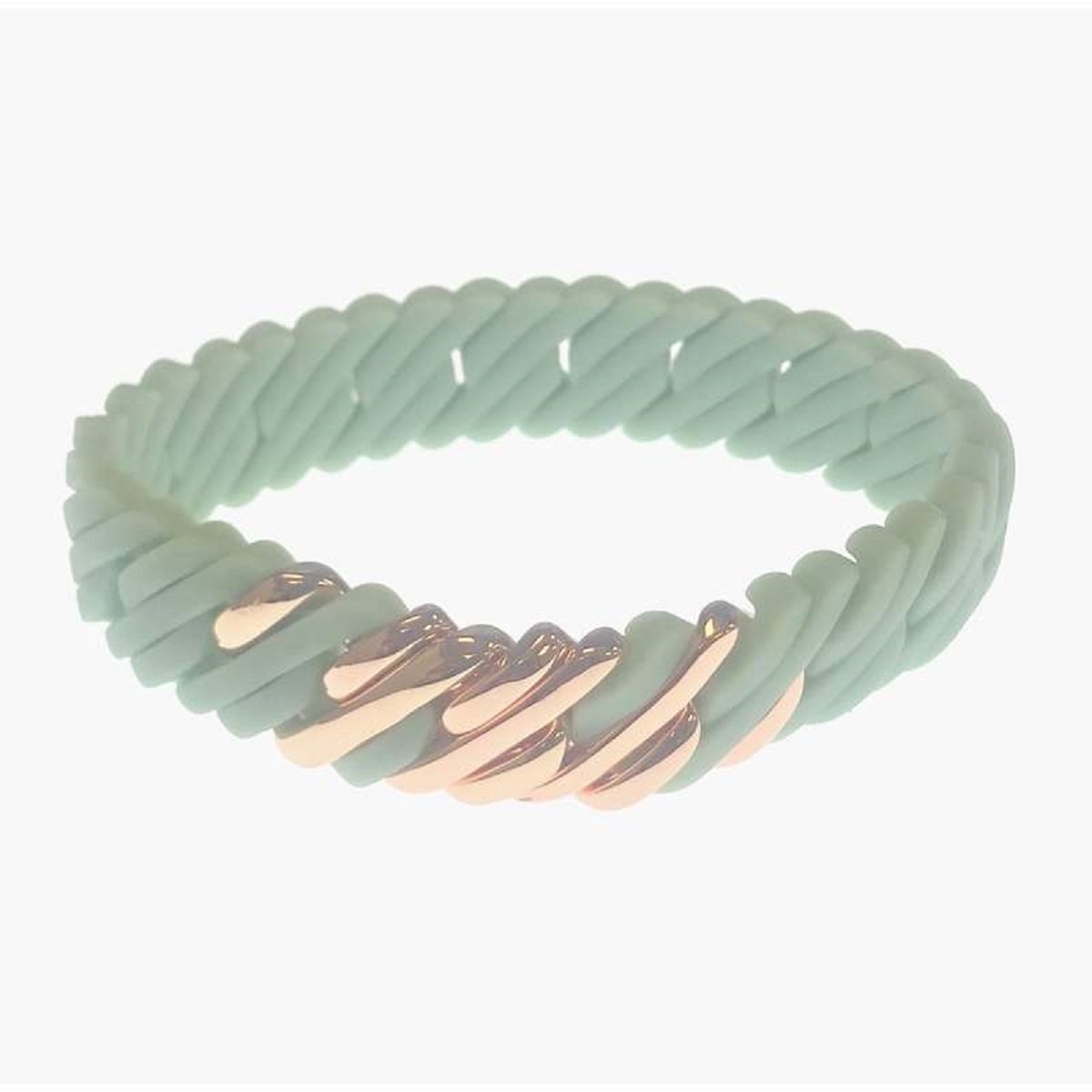 Armband the Rubz Pixel Mini 15 mm Dusty Green pink gold