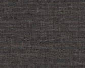 RAFFIA STIJL BEHANG | Vlechtwerk - zwart bruin grijs - A.S. Création Desert Lodge