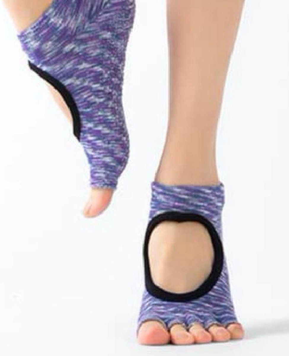 Yoga Sokken Met Anti Slip Onderkant I Antislip Sokken I Pilates Sokken I Maat 36-40 I Blauw Patroon