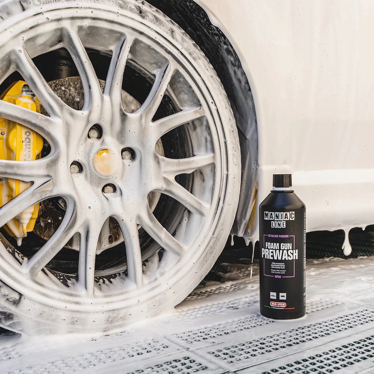 Maniac Line Prelavaggio Schiumogeno Per Foam Gun - Detergente Auto Enzimatico 1000ml, Pulisce E Protegge