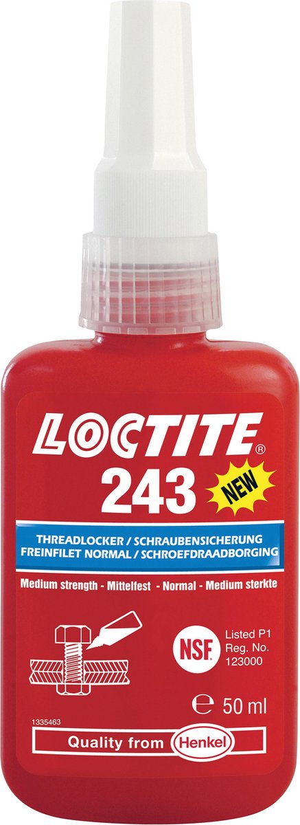 Loctite 243 Frein filet de résistance moyenne bleu 5 ml - achat en