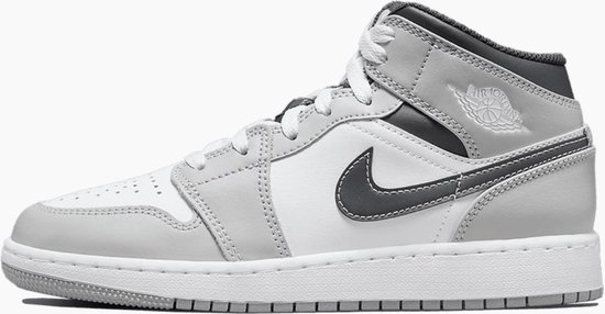 Nike Air Jordan 1 Mid (GS), Light Smoke Grey Anthracite, 554725-078, EUR 38