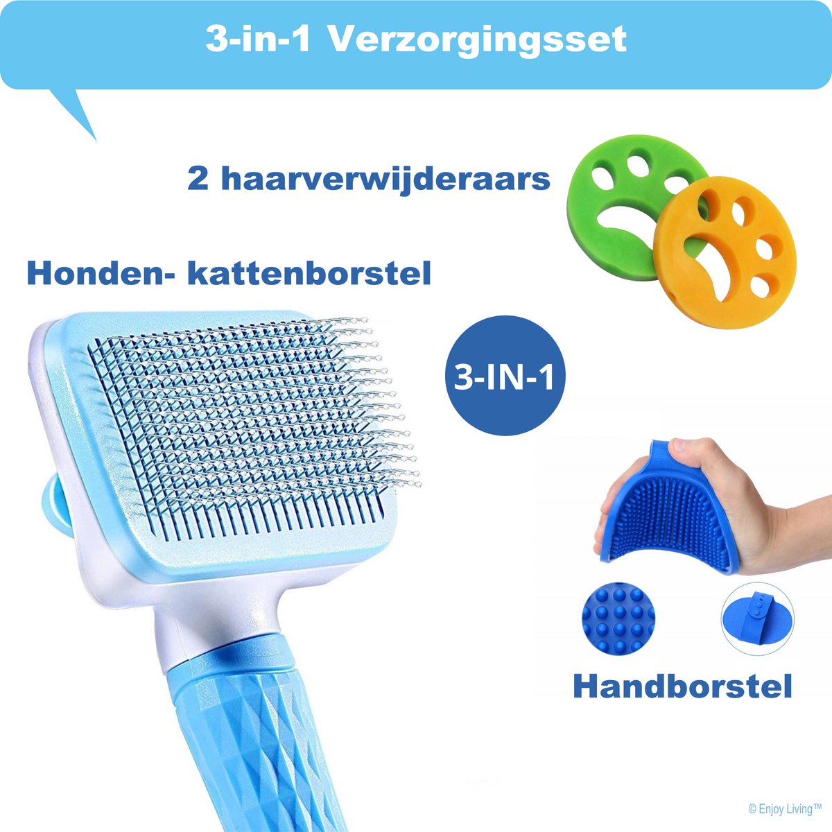 Kattenborstel | Praktische huisdierenkam voor katten en honden - Huisdieren webshop