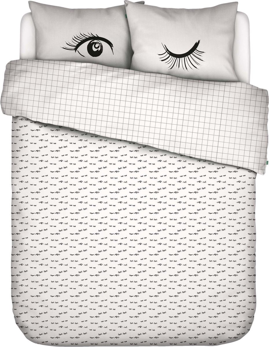 COVERS & CO Eyecatcher Dekbedovertrek Wit - Lits-Jumeaux - 240x200/220 cm