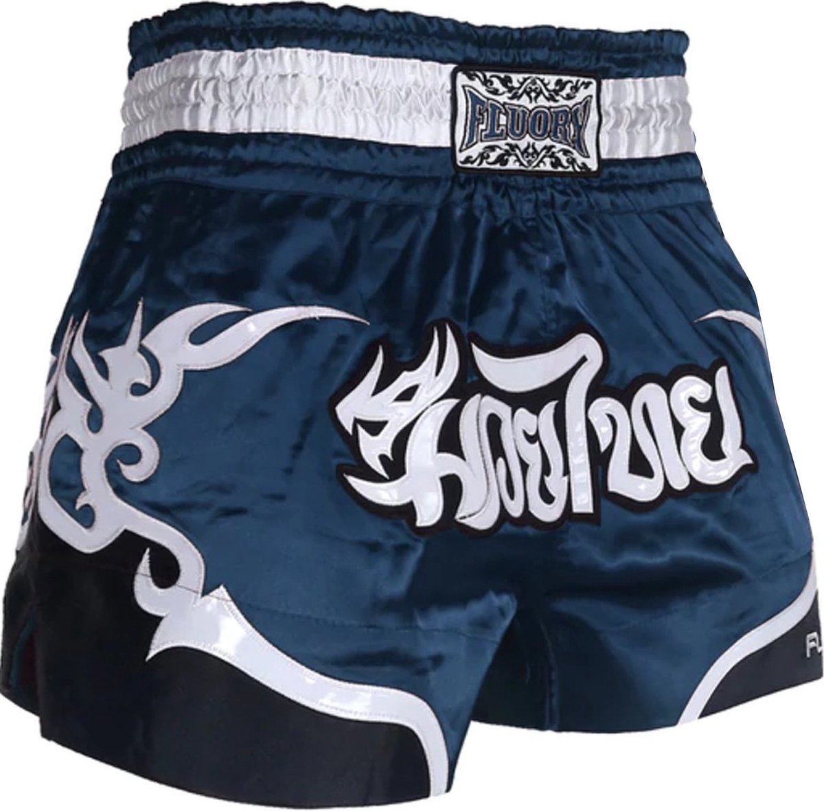 Fluory Muay Thai Short Kickboks Broek Tribal Donkerblauw maat XL