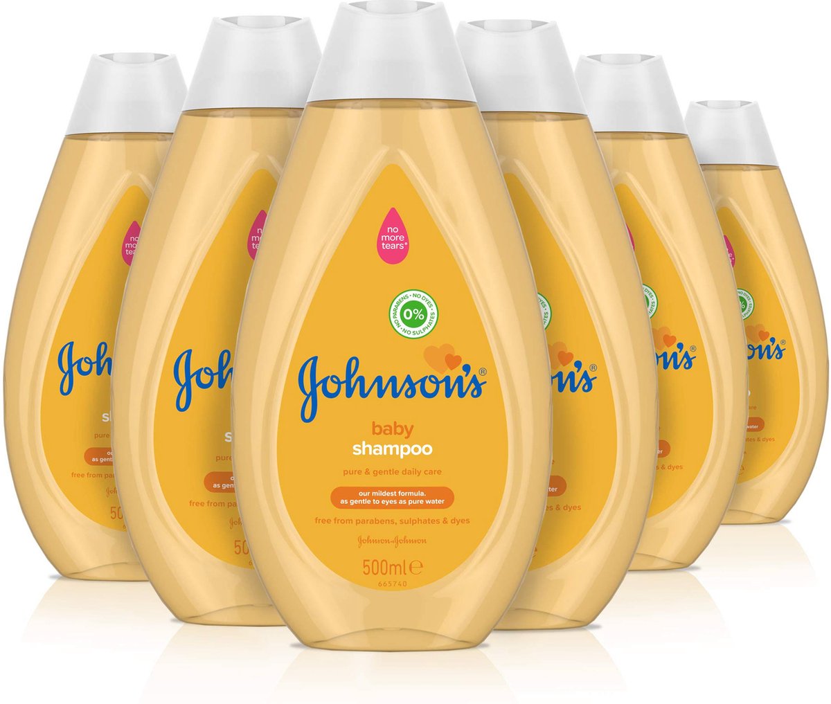 Goedkoopste Johnson's Baby Shampoo 500ml Gentle Hair Cleanse - 6 Pack