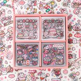 Sakura 500 Stickers voor kinderen en volwassenen - 100 stickervellen - Cute roze Kawaii schattige stickers