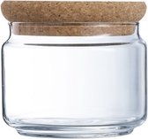 Pure Jar - Voorraadpot met Kurk Deksel - 0,5L - Glas - (set van 3)