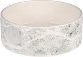 Flamingo Keramiek Voerbak Marmi Wit&Grijs - Hondenvoerbak - Ø16.5 cm