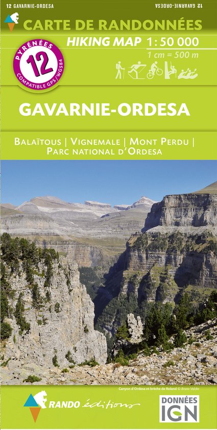Wandelkaart Pyrénées carte 12 Gavarnie - Ordesa 1 : 50 000 - cover