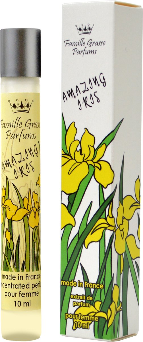 Amazing Iris, parfum extract met handige roller met Patchoeli, en Vetiver