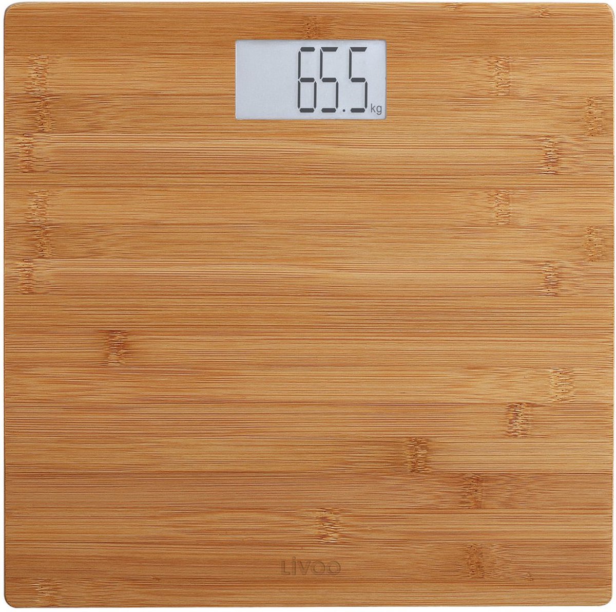 Digitale personenweegschaal bamboe (DOM306) tot 180kg bruin hout