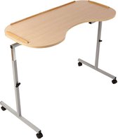 In Hoogte Verstelbare Mobiele Laptop Pc-tafel Bureau Bovenbed Sofa Op Wielen Voor Bank Kleine Rollende Bijzettafelwagen Met Opbergruimte