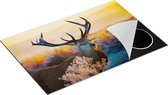 Chefcare Inductie Beschermer Hert tijdens de Zonsondergang - 80x52 cm - Afdekplaat Inductie - Kookplaat Beschermer - Inductie Mat