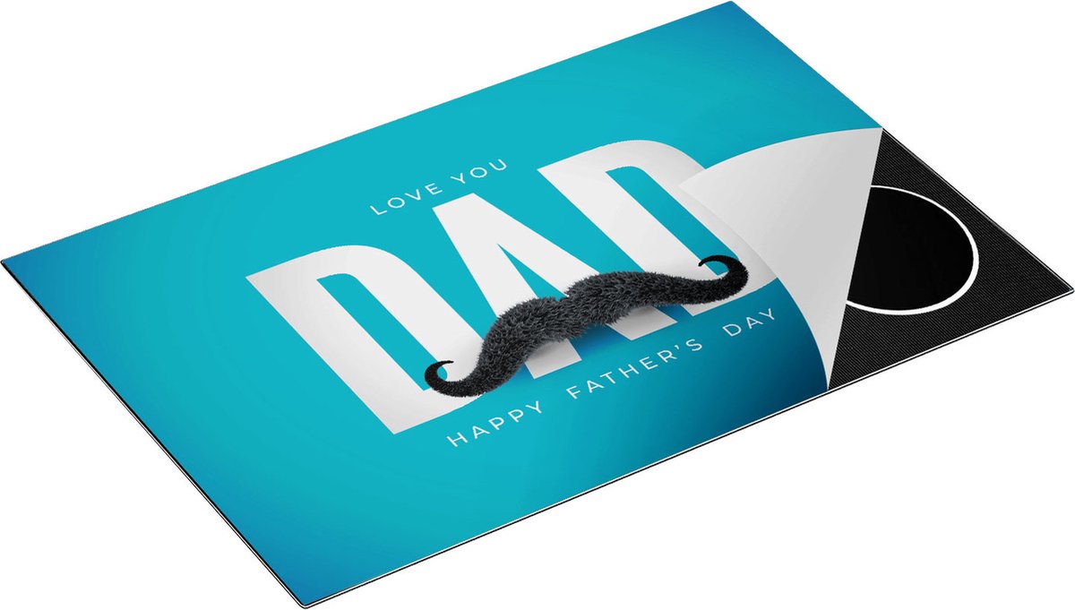 Chefcare Inductie Beschermer Love You Dad - Vaderdag - Papa - 81x52 cm - Afdekplaat Inductie - Kookplaat Beschermer - Inductie Mat
