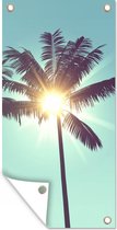 Affiche jardin - Jardin - Palmier - Été - Soleil - Nature - 30x60 cm - Affiche clôture - Toile jardin - Affiche extérieur