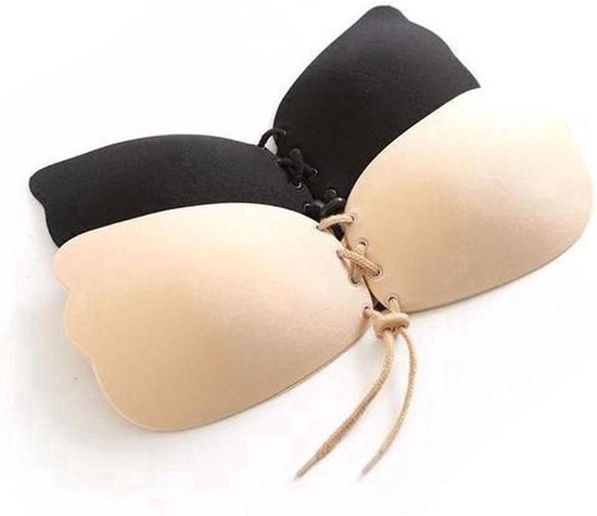 Foto: Lyvion strapless bh plakbeha b c plak bh zelfklevende borstlift lingerie strapless lift effect push up diameter 11 cm zwart
