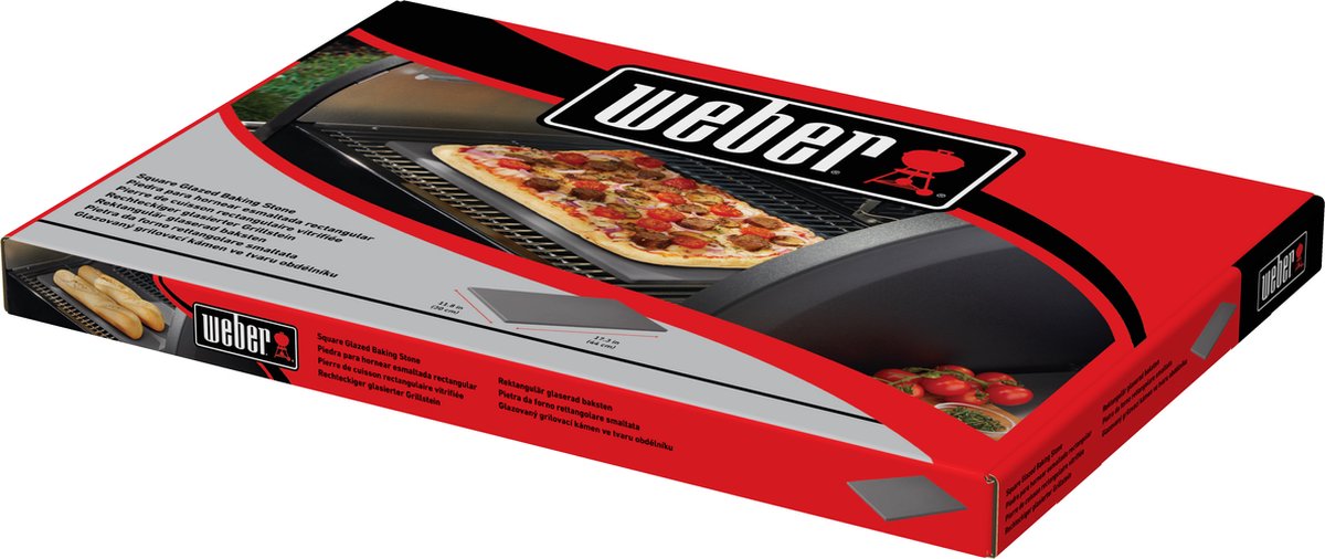 Weber Glazed Pizza Stone - 30 x 44 cm