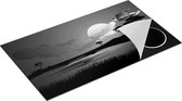 Chefcare Inductie Beschermer Rode Zonsondergang in de Savanne - Abstract - Zwart Wit - 91,2x52 cm - Afdekplaat Inductie - Kookplaat Beschermer - Inductie Mat