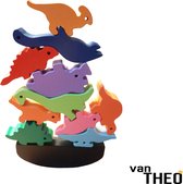 Stapeldiertjes Dino's – Houten blokken – Balansspel – Duurzaam Speelgoed – Stapelblokken - Dieren