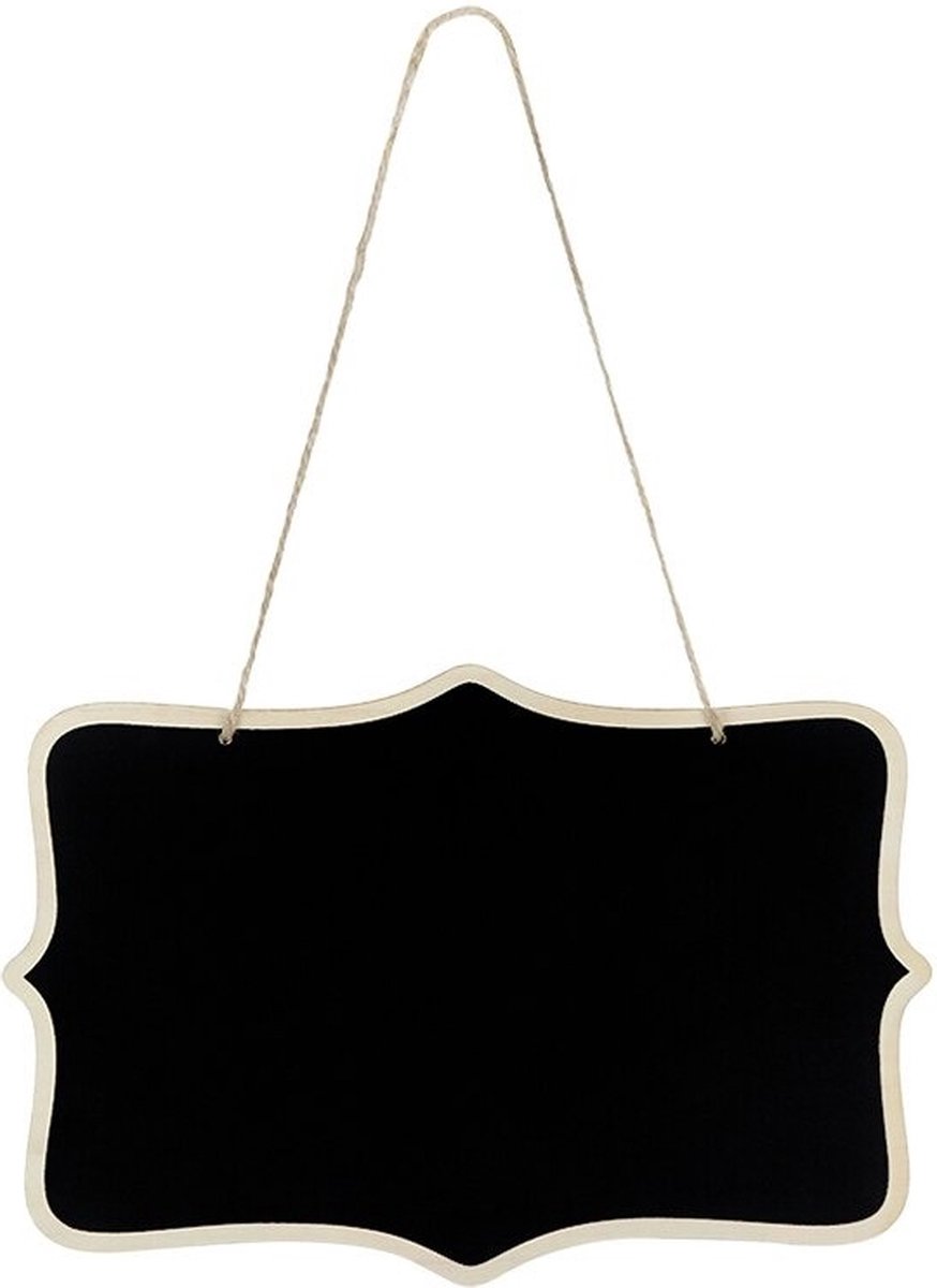 Memobord met krijtbord en touw met knijpers