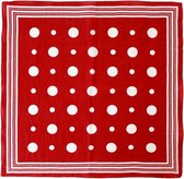 LBM boerenzakdoek - rood, wit - 56 x 56 cm