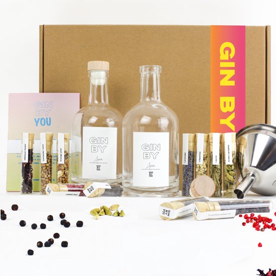 Gin By You® Geschenkset Gin Tonic Cocktail Gift Set Premium Kruiden