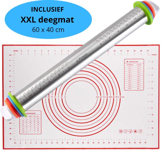 Rouleau à pâtisserie - Tapis de cuisson - rouleau à pâtisserie réglable -  fournitures