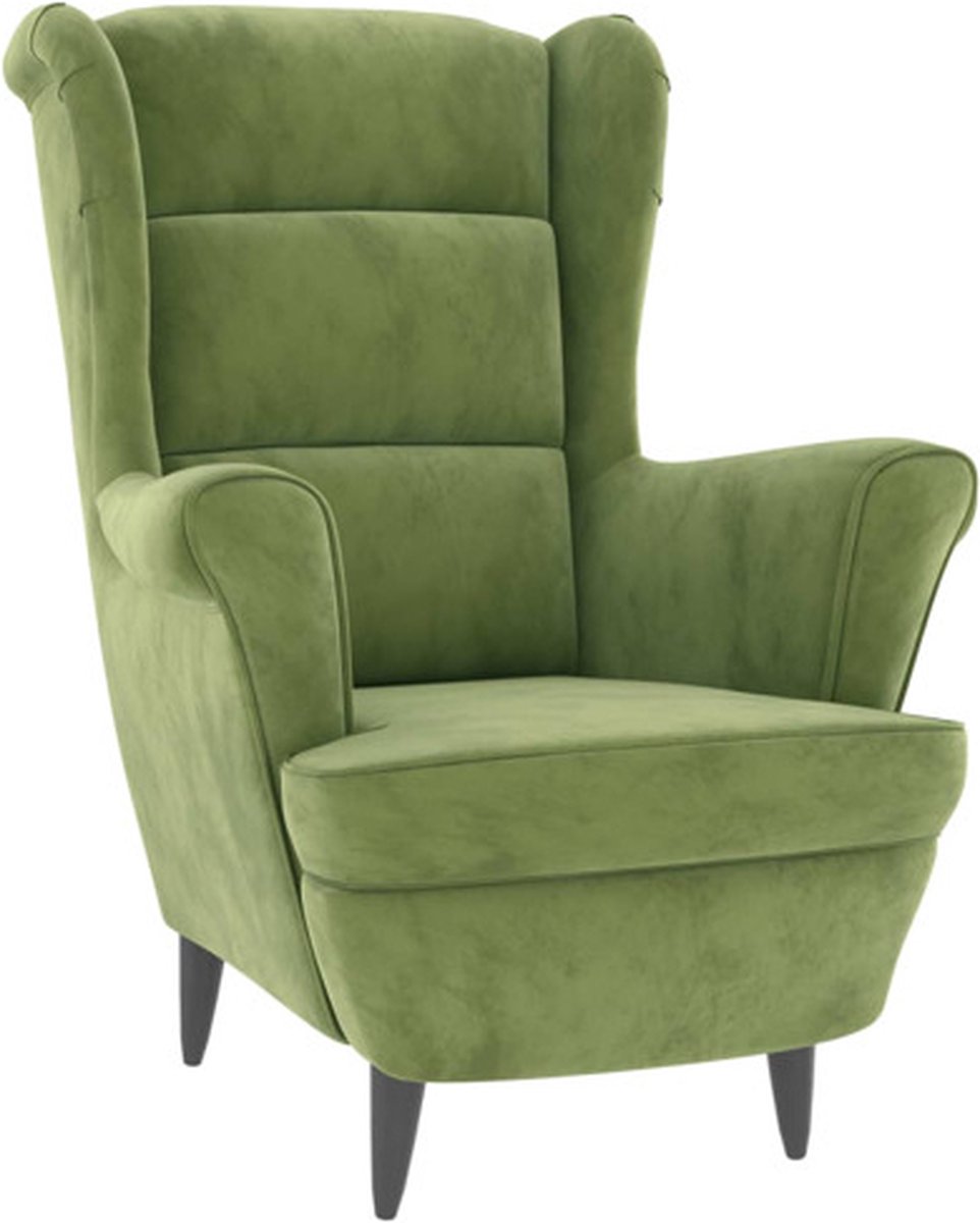 vidaXL Fauteuil - fluweel - lichtgroen