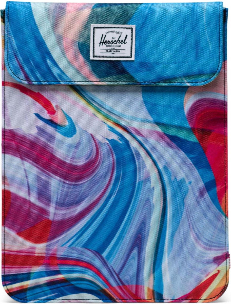 Spokane Sleeve 9-10 Inch - Paint Pour Multi / Tijdloze laptophoes met magnetische sluiting & fleece voering - voor Macbook - Thinkpad / Beperkte Levenslange Garantie / Multi